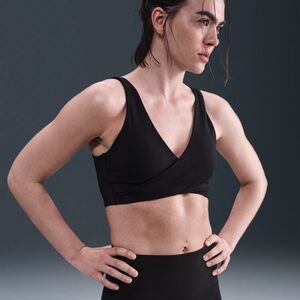 Nike One Sport Bra Women’s Medium Light Padded Yoga Black Wrap B13